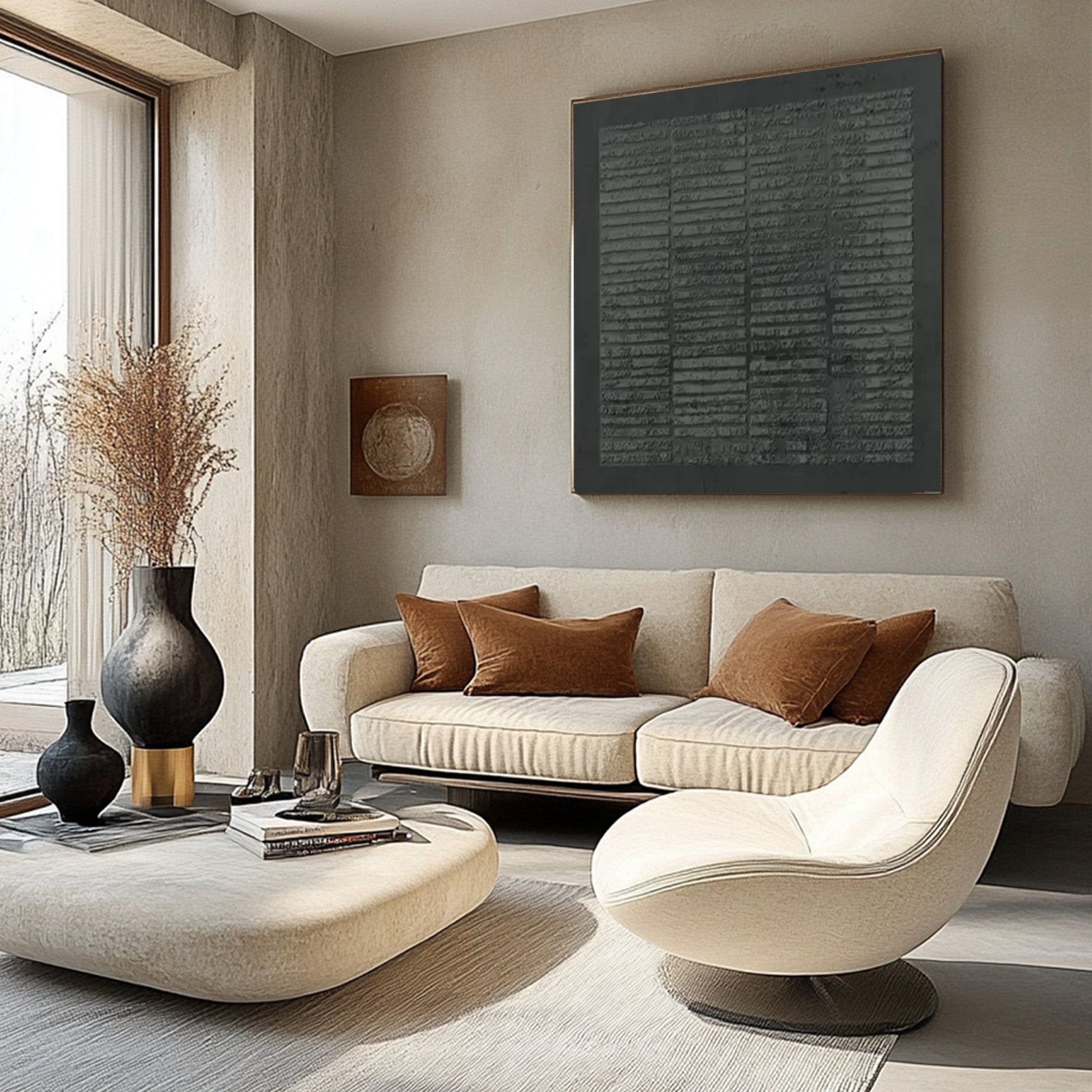 Wabi Sabi Painting "Romain Grisaille”