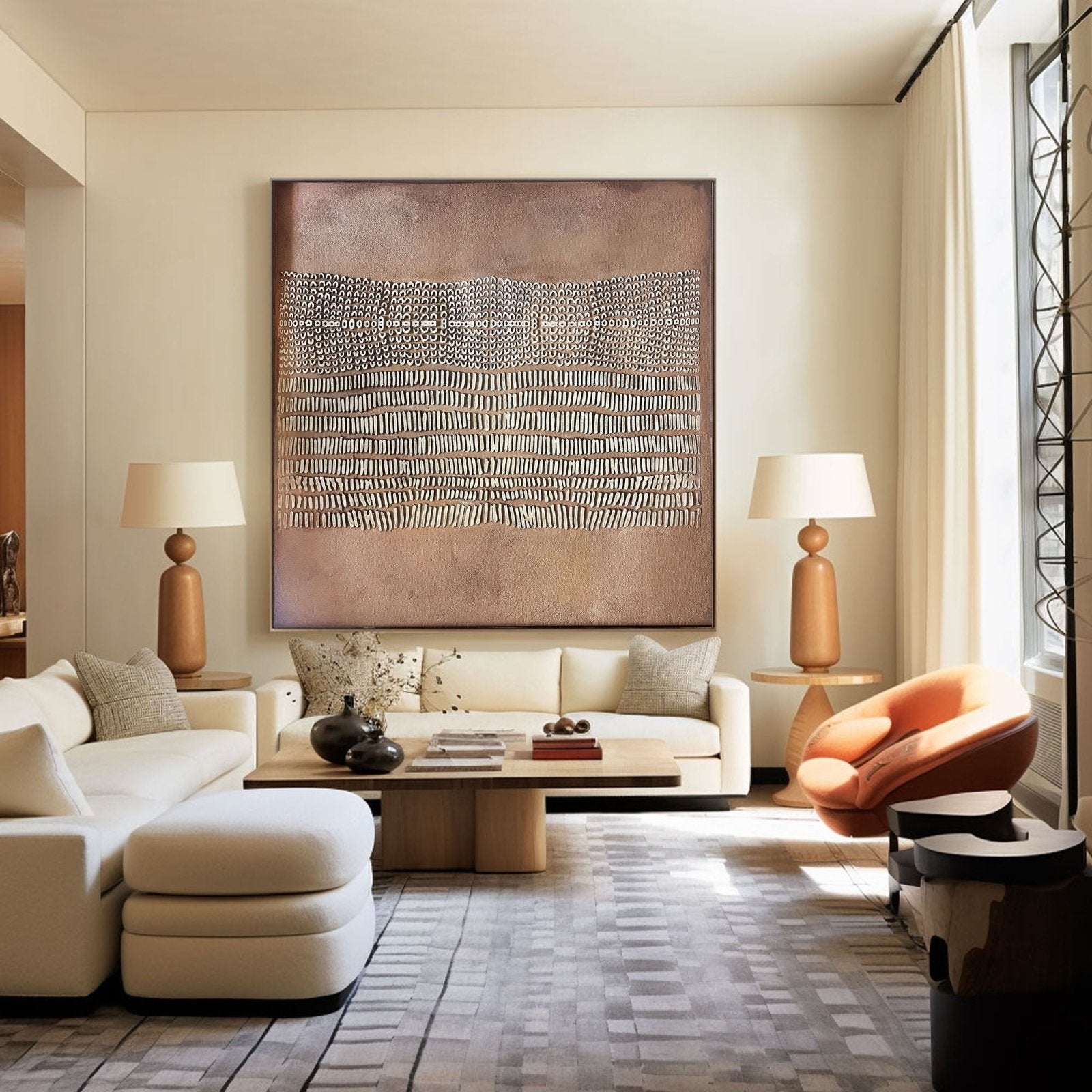 Wabi Sabi Painting "Rythme Ancien”