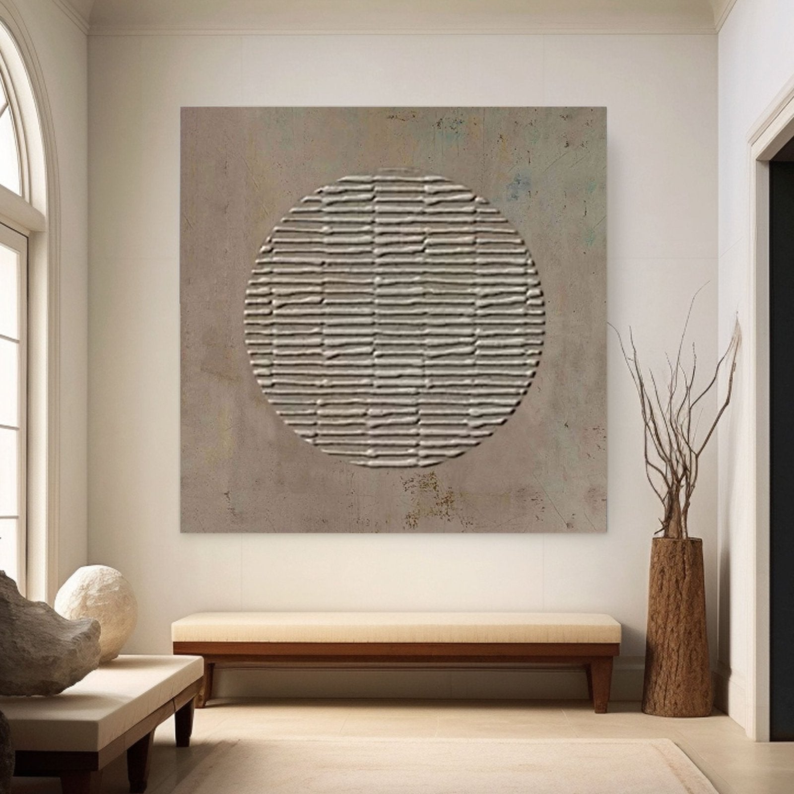 Wabi Sabi Painting "Sacred Circle"
