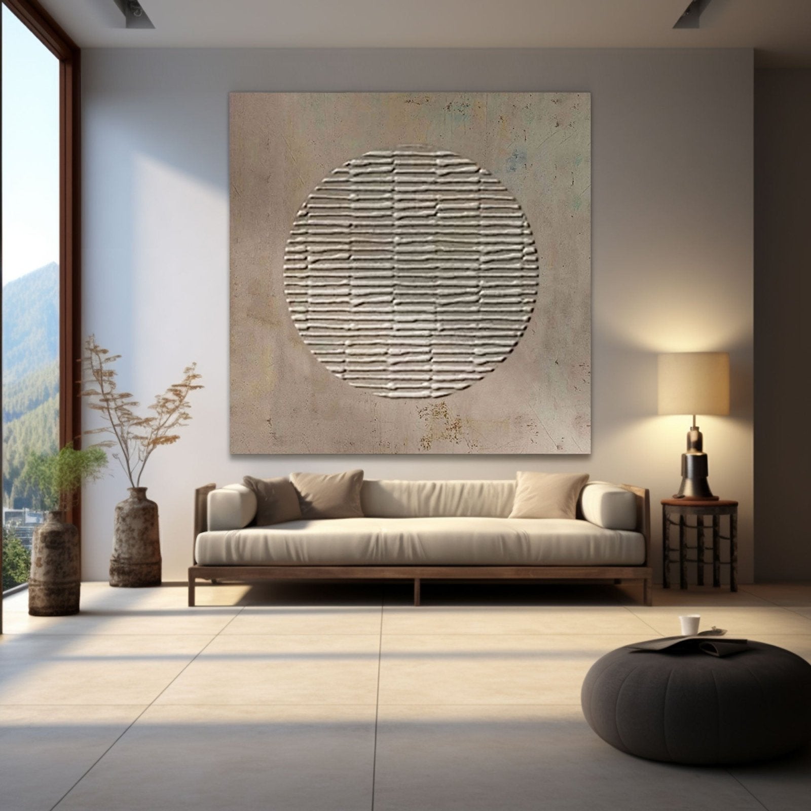 Wabi Sabi Painting "Sacred Circle"