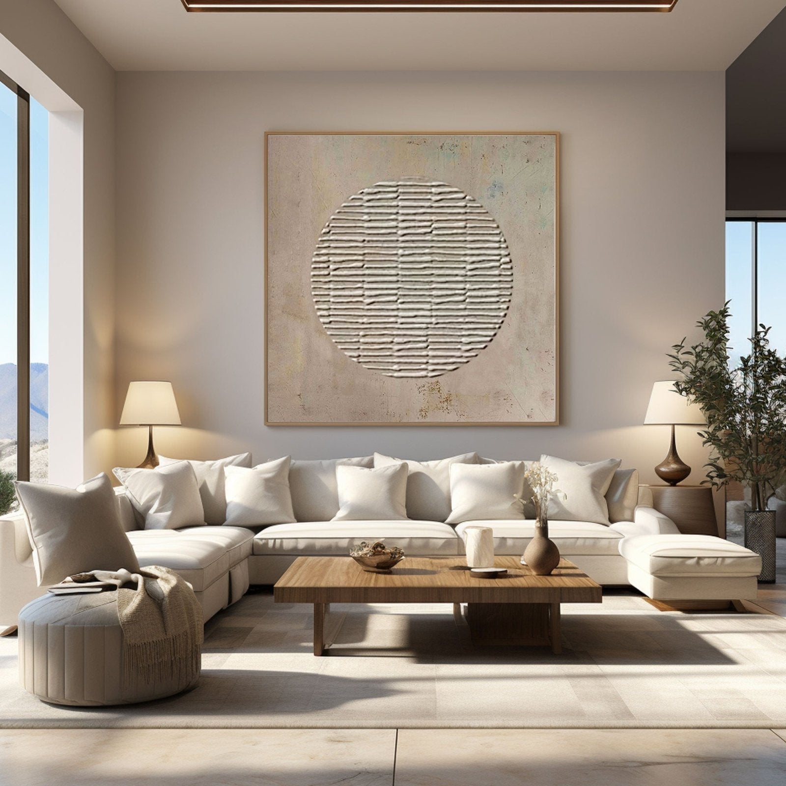 Wabi Sabi Painting "Sacred Circle"