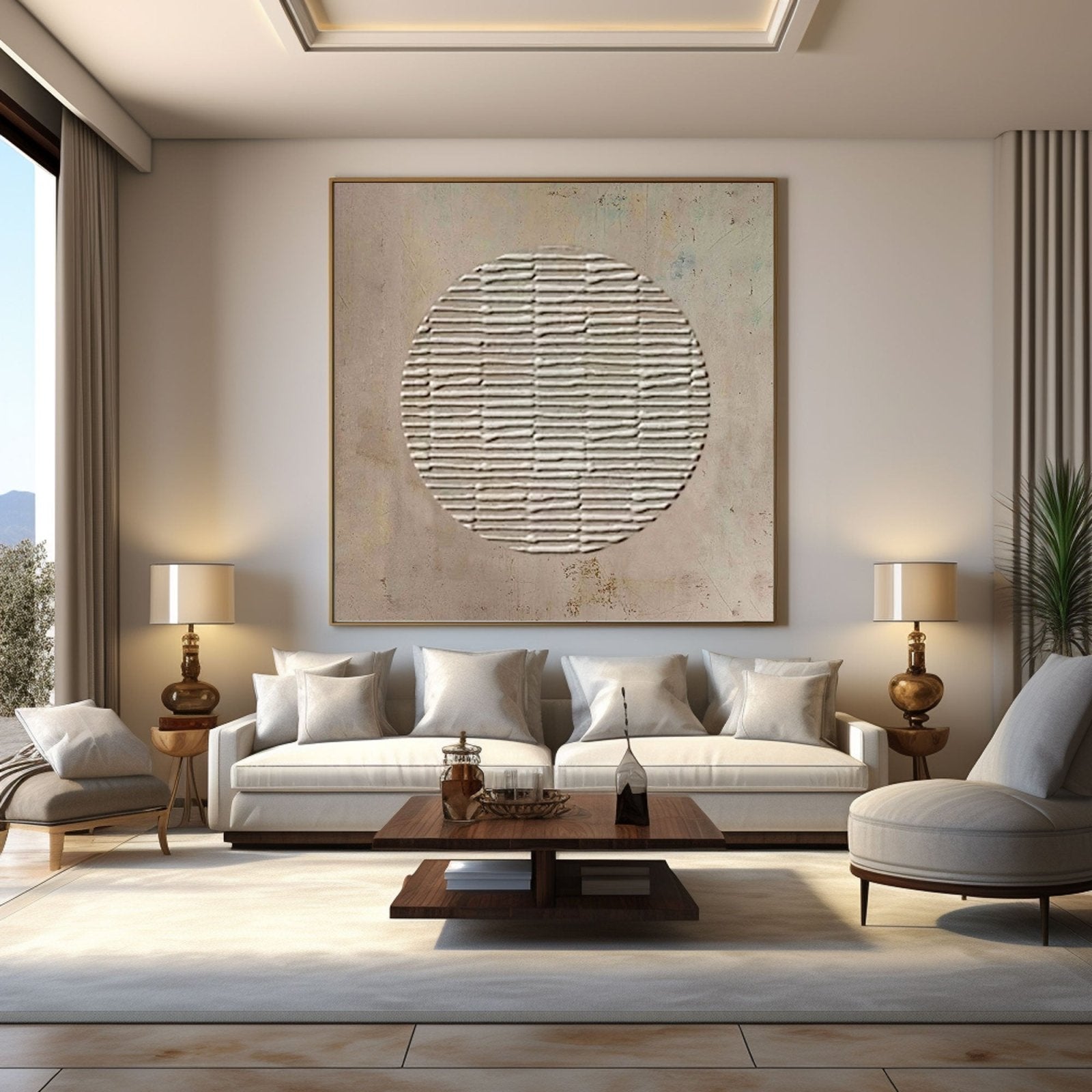 Wabi Sabi Painting "Sacred Circle"
