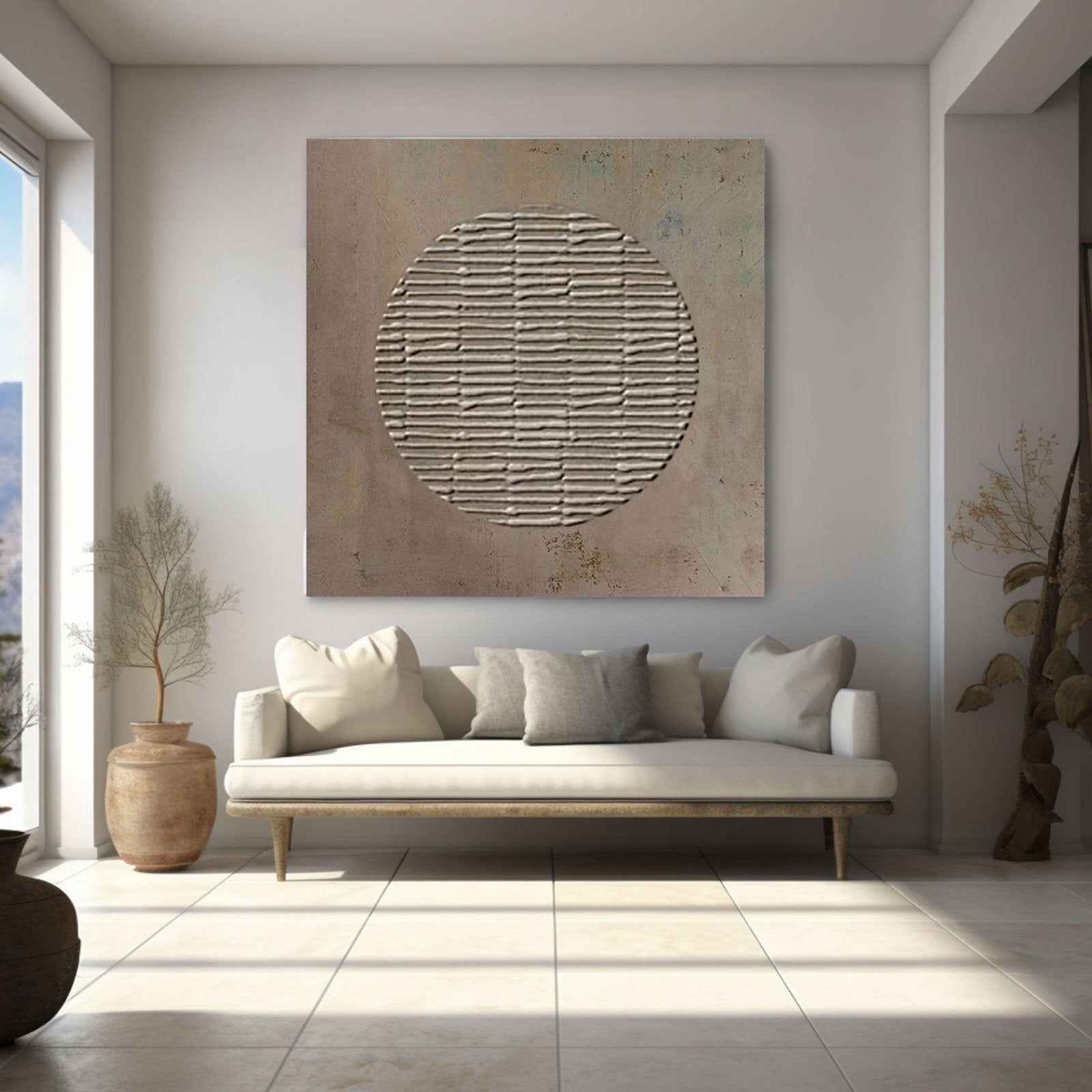 Wabi Sabi Painting "Sacred Circle"