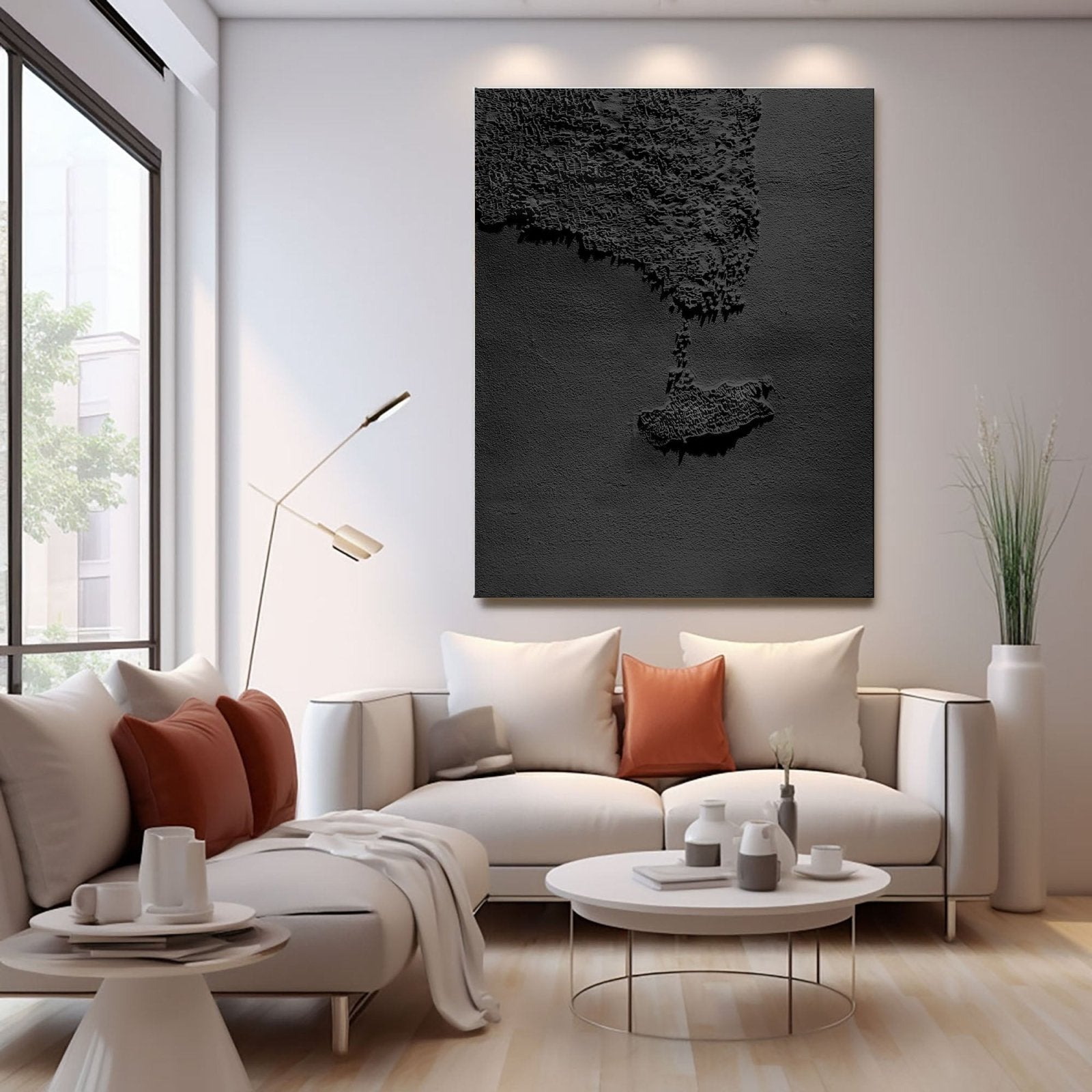 Wabi Sabi Gemälde „Schaduw Stad“