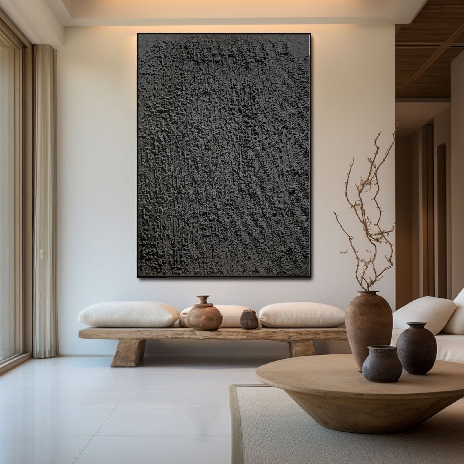 Wabi Sabi Gemälde „Silence Profond“