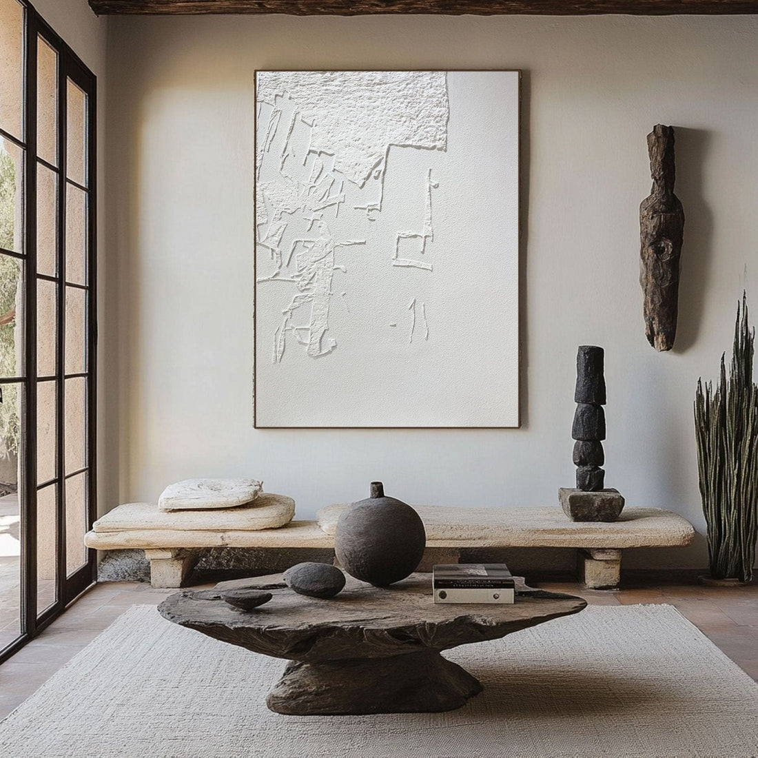 Wabi Sabi maleri "Soline Blancheur"