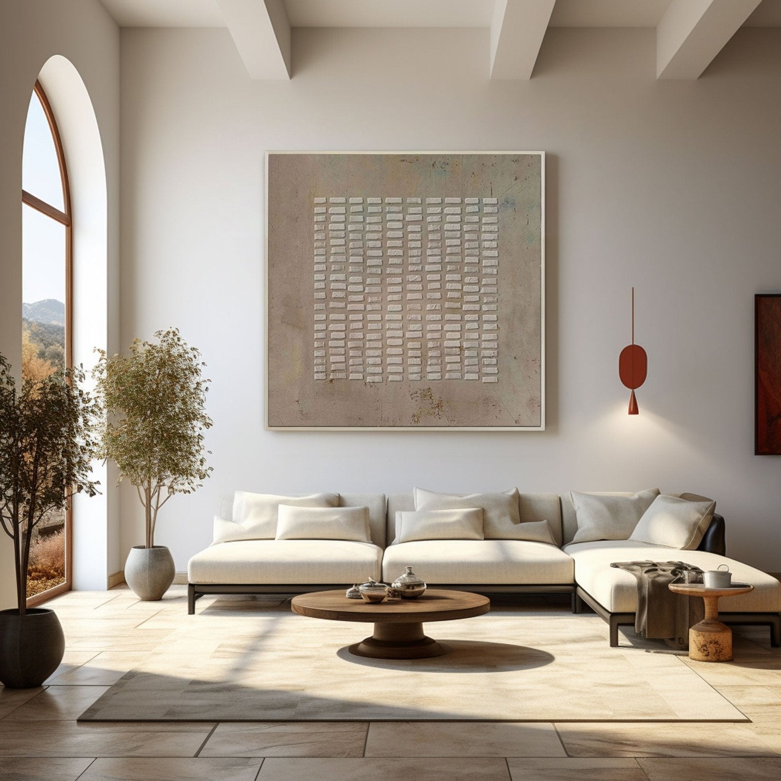Wabi Sabi Painting "Structured Serenity"