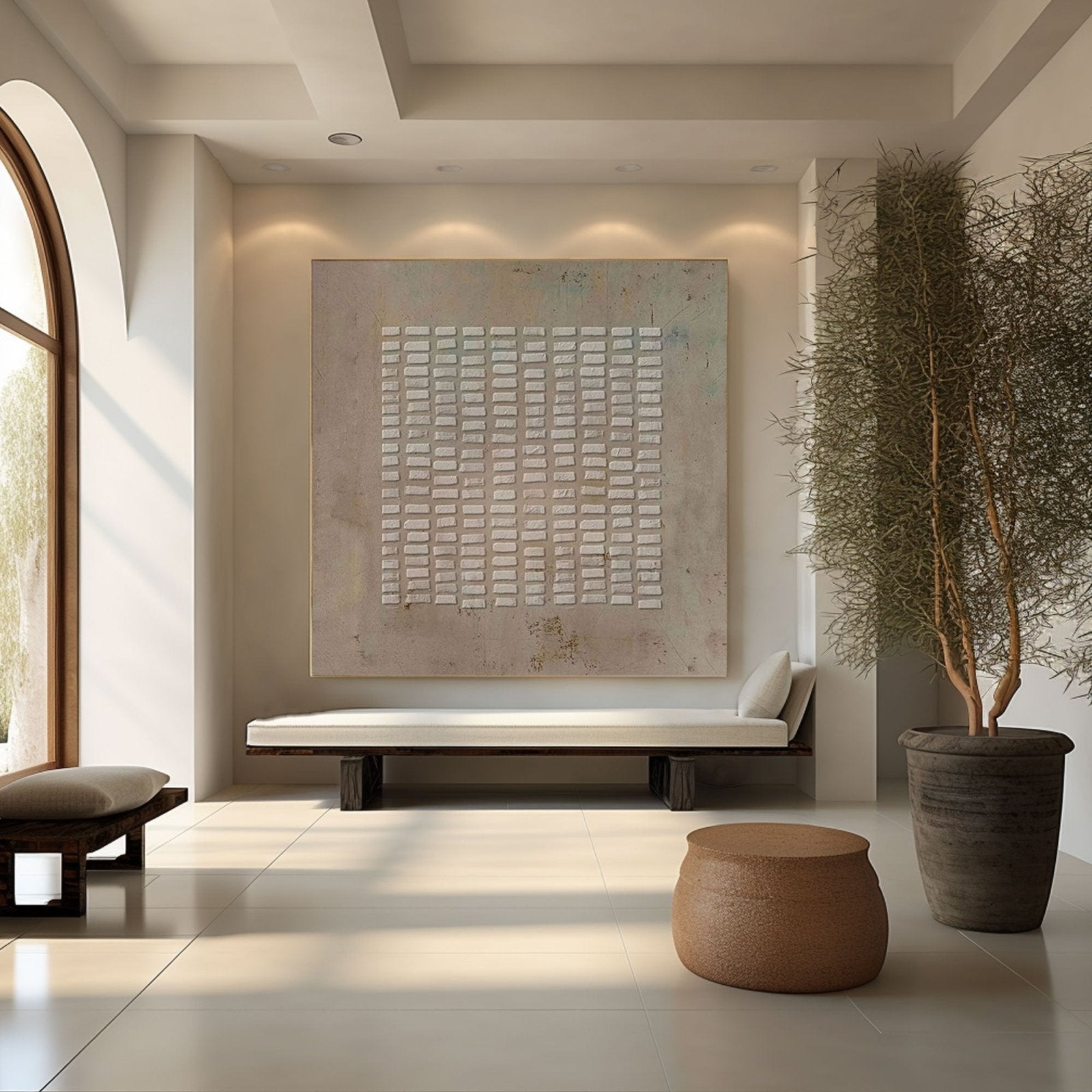 Wabi Sabi Painting "Structured Serenity"