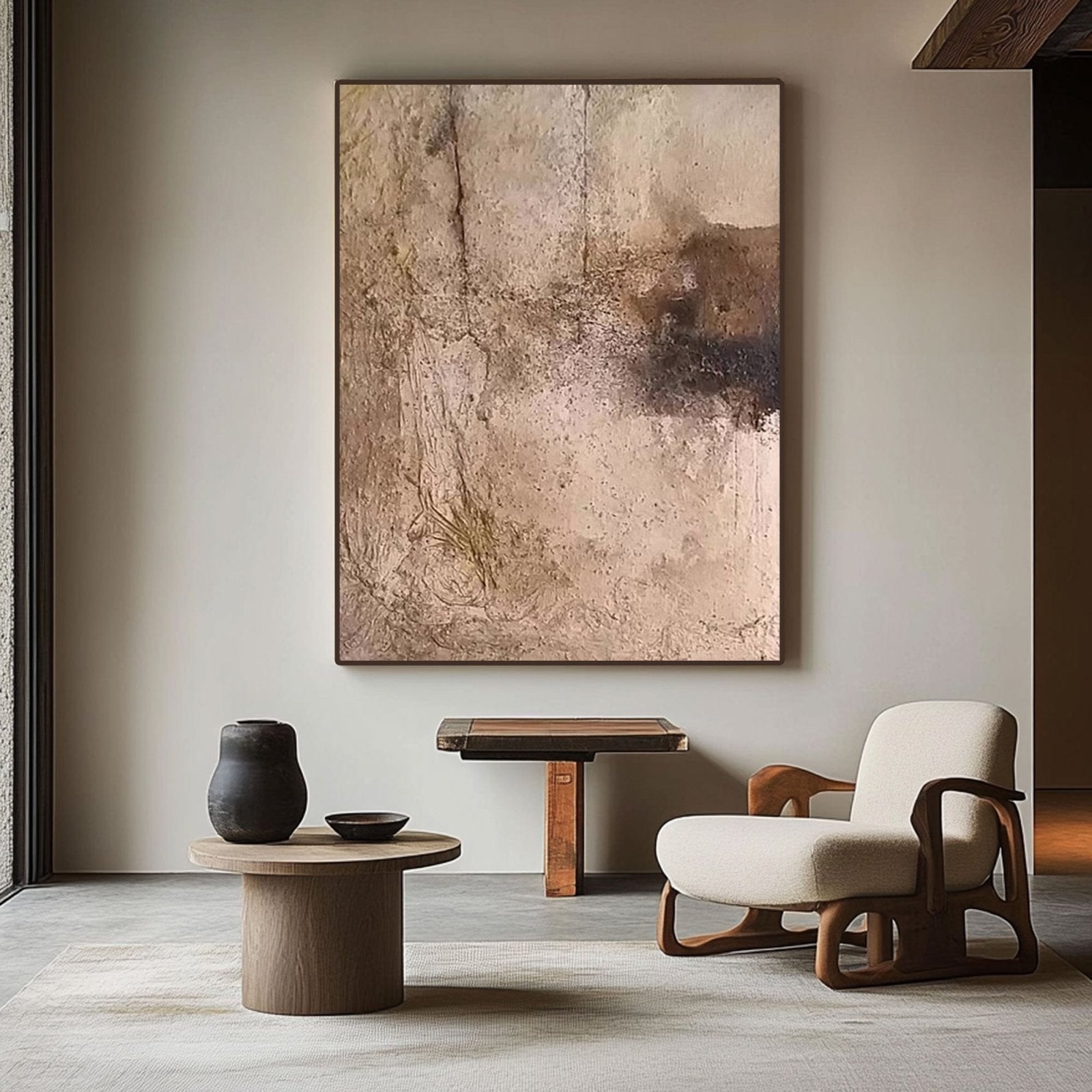 Wabi Sabi Painting "Terre Érodée"