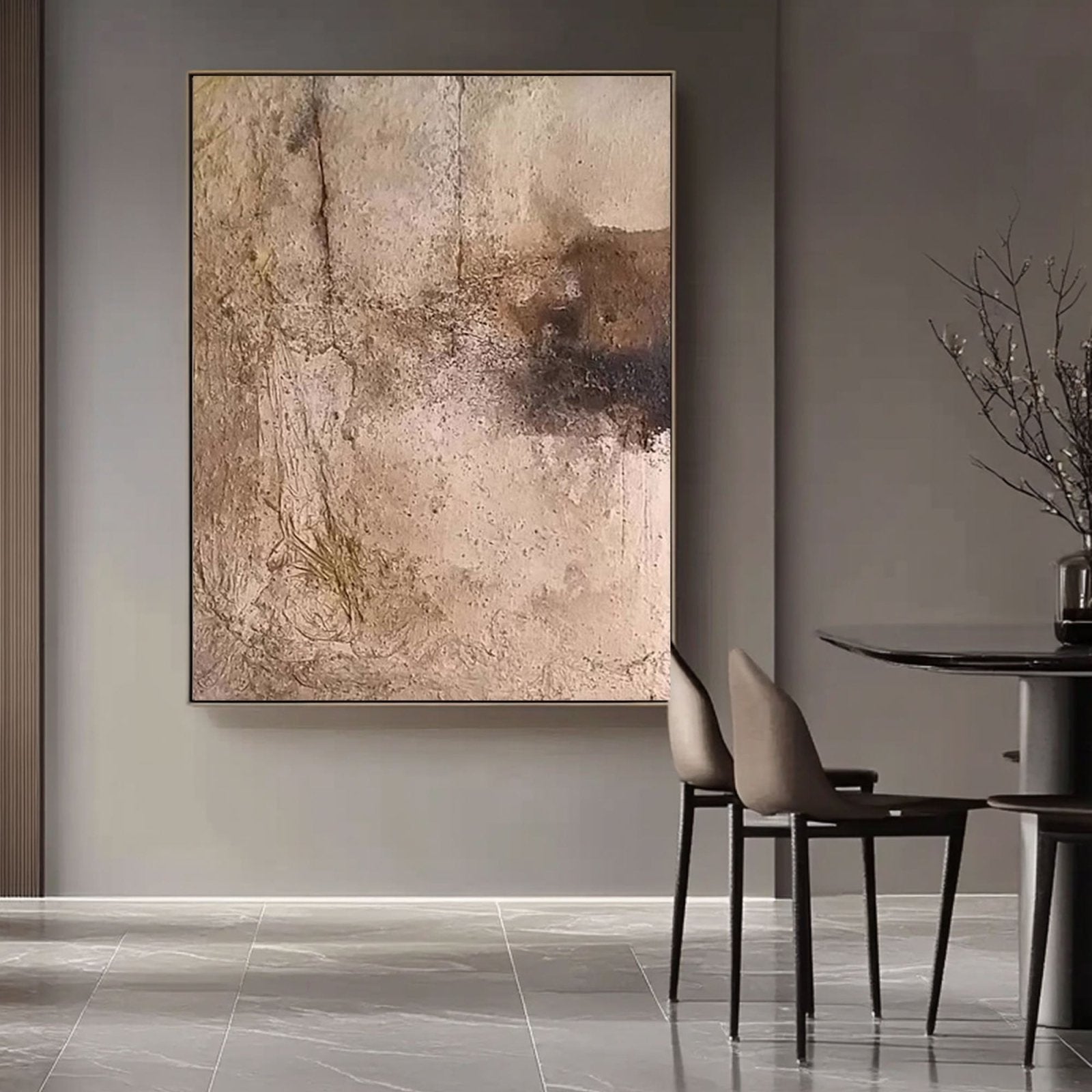 Wabi Sabi Painting "Terre Érodée"
