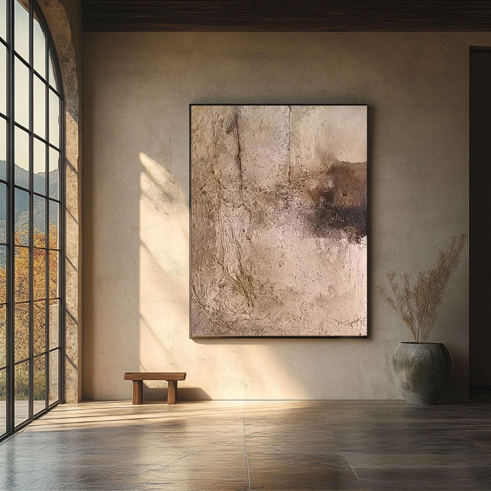 Wabi Sabi Painting "Terre Érodée"
