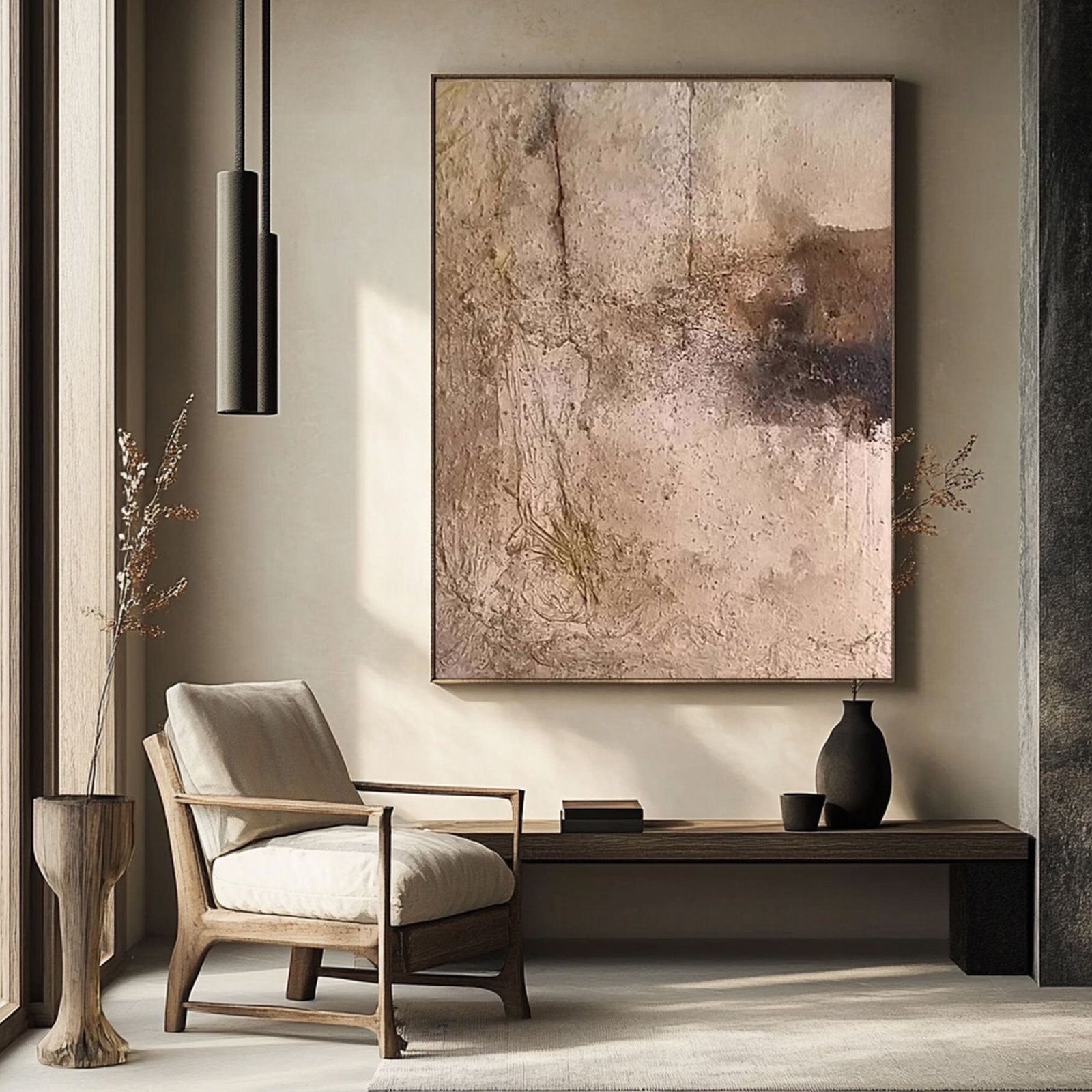 Wabi Sabi Painting "Terre Érodée"