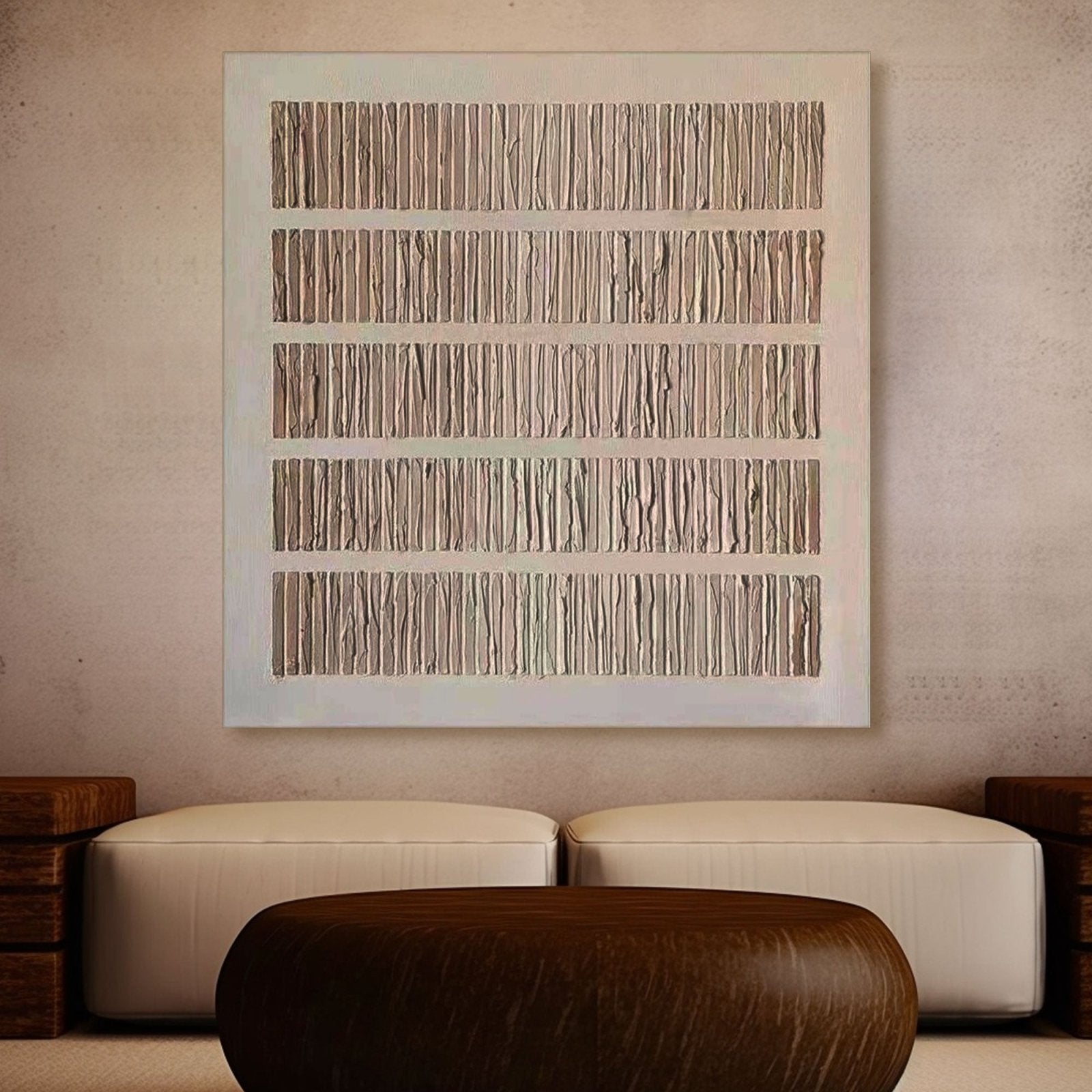 Wabi Sabi Painting "Whispered Lines"