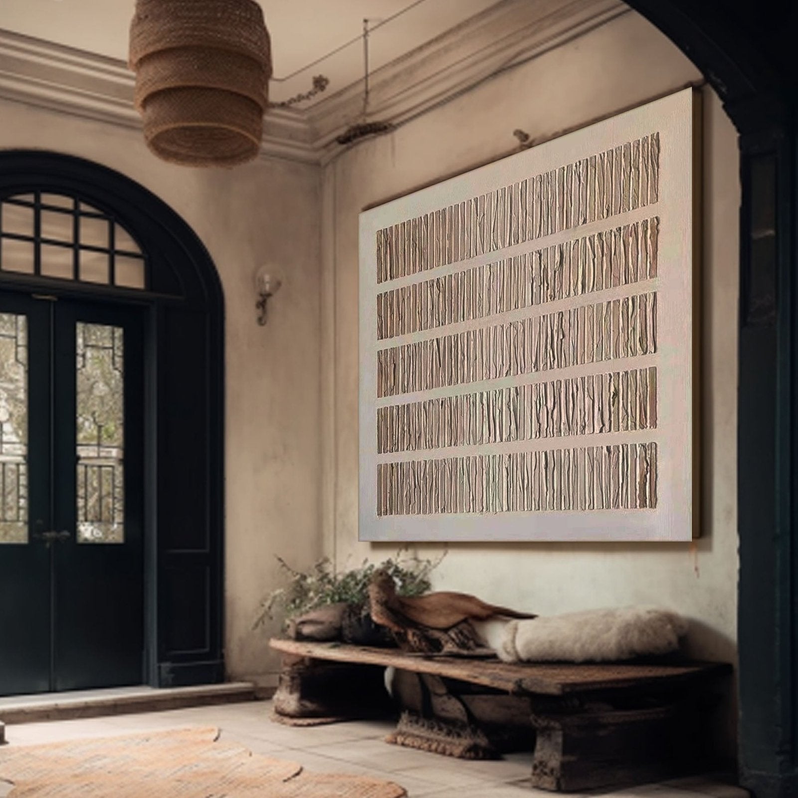 Wabi Sabi Painting "Whispered Lines"