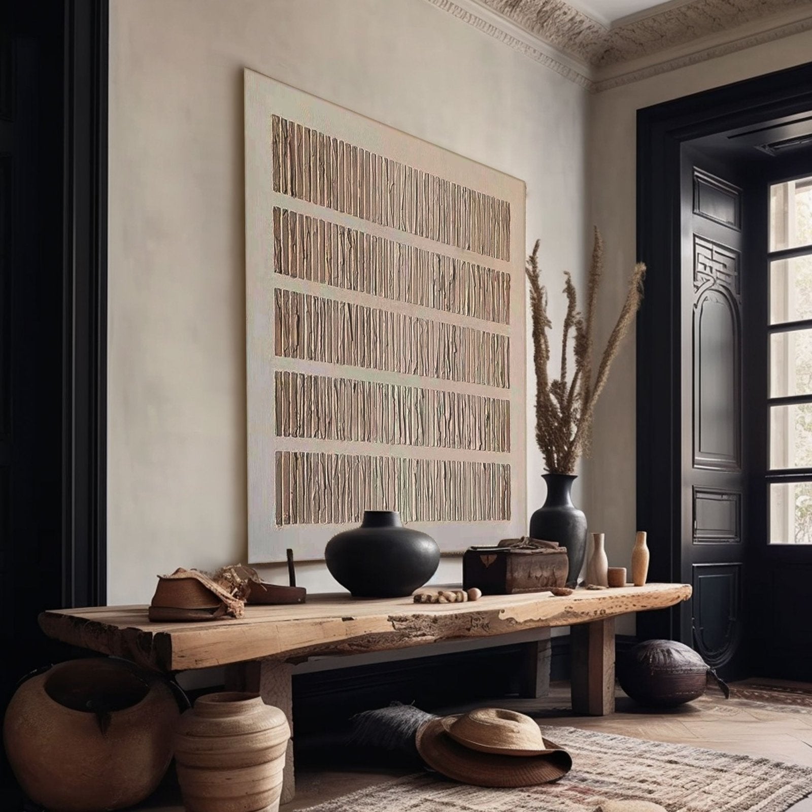 Wabi Sabi Painting "Whispered Lines"