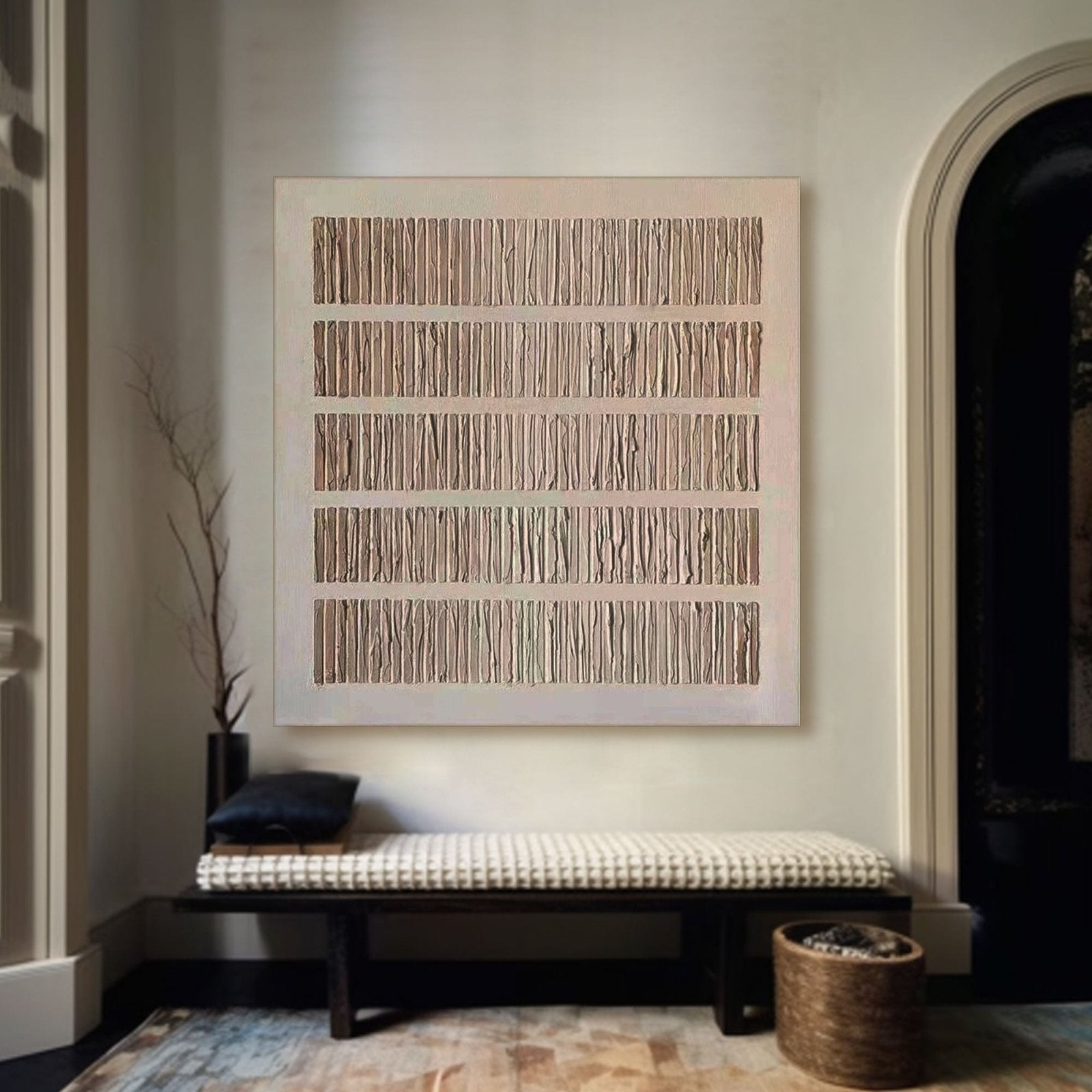 Wabi Sabi Painting "Whispered Lines"