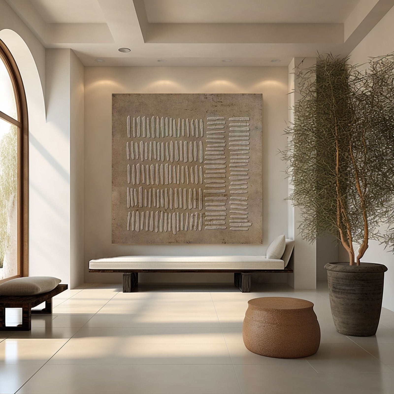 Wabi Sabi Painting "Whispered Patterns"