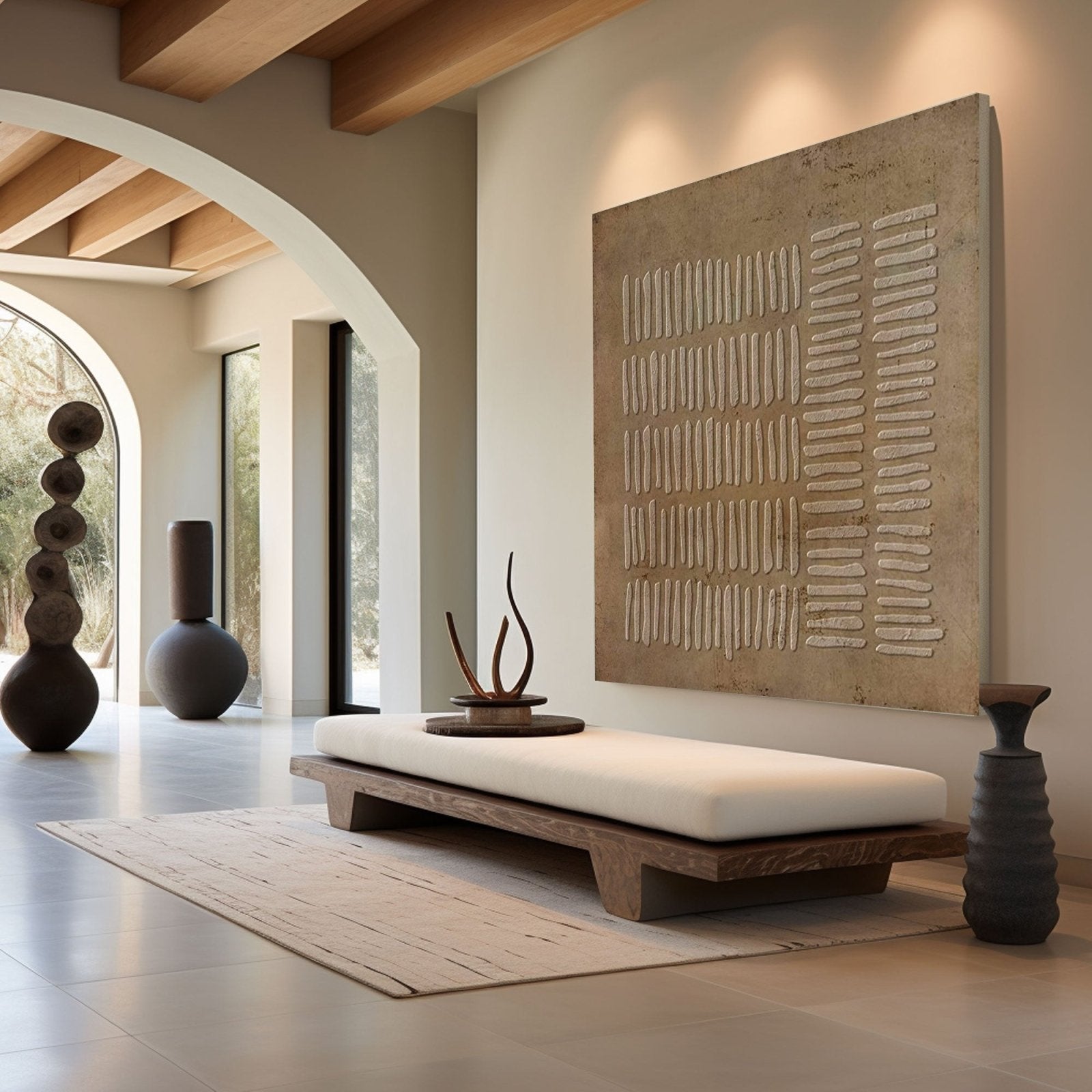 Wabi Sabi Painting "Whispered Patterns"