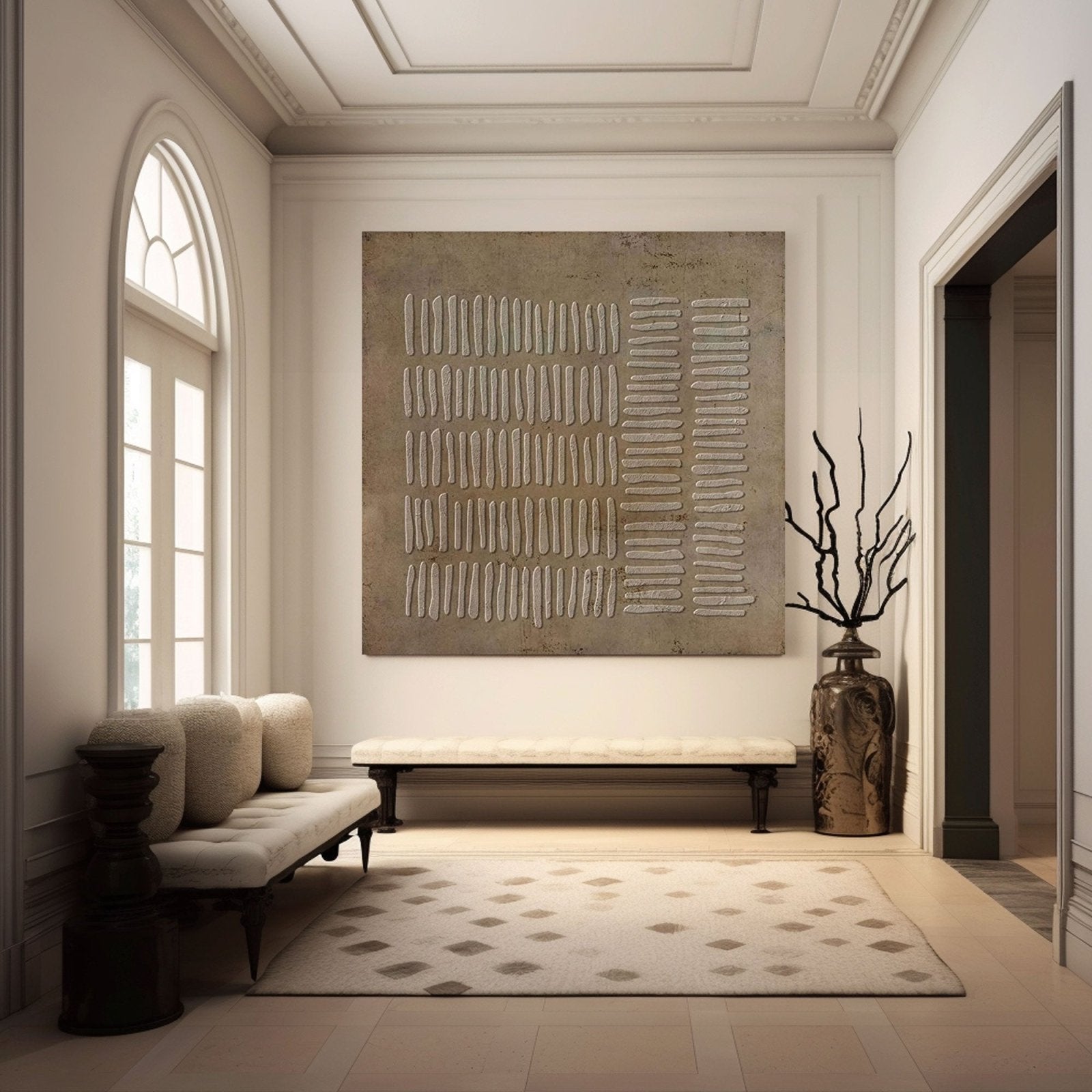 Wabi Sabi Painting "Whispered Patterns"