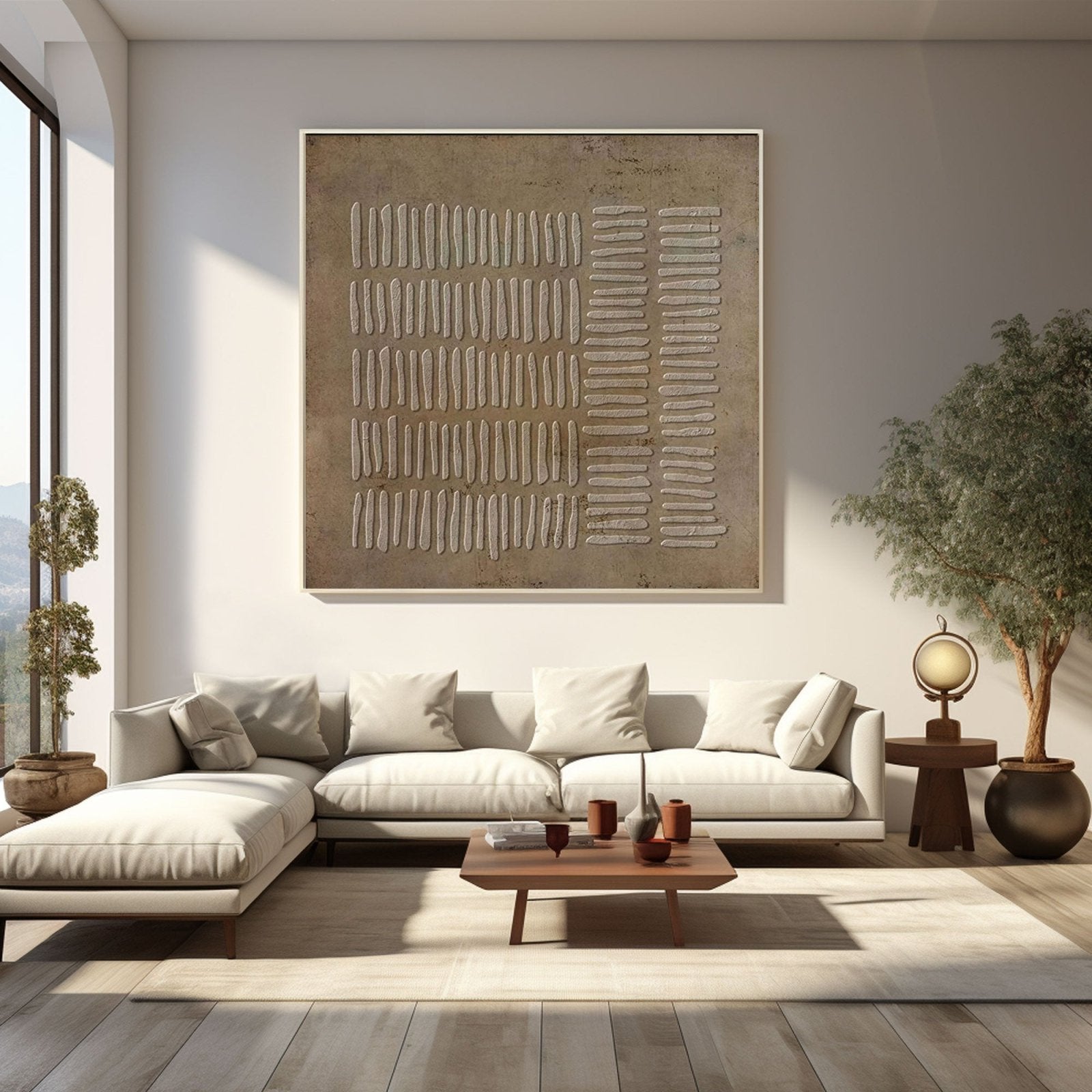 Wabi Sabi Painting "Whispered Patterns"