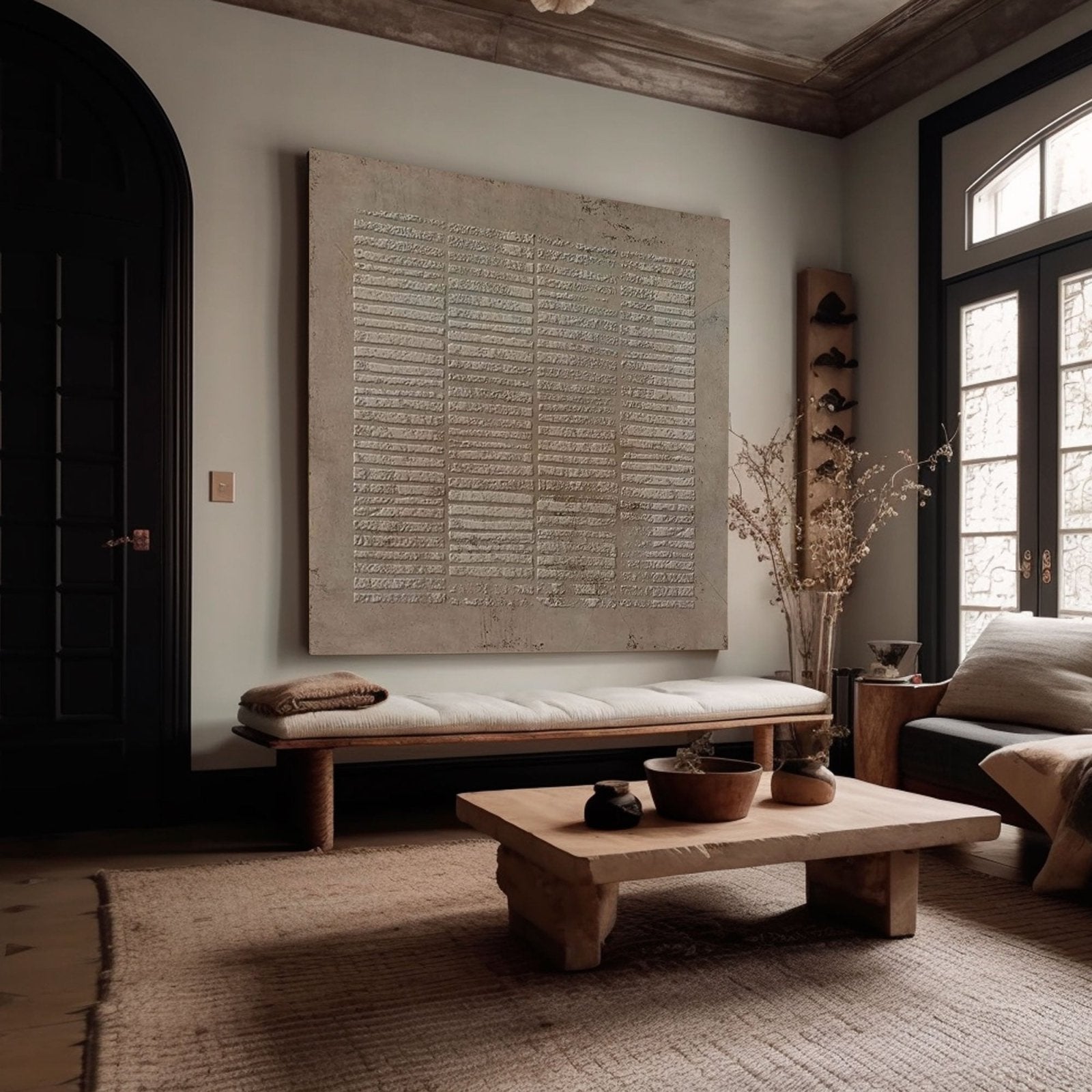 Wabi Sabi Painting "Whispers of the Past"