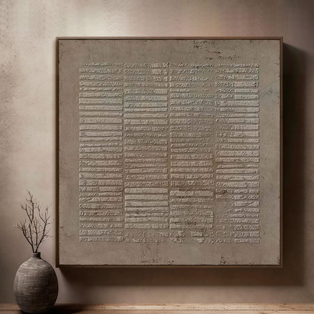 Wabi Sabi Painting "Whispers of the Past"