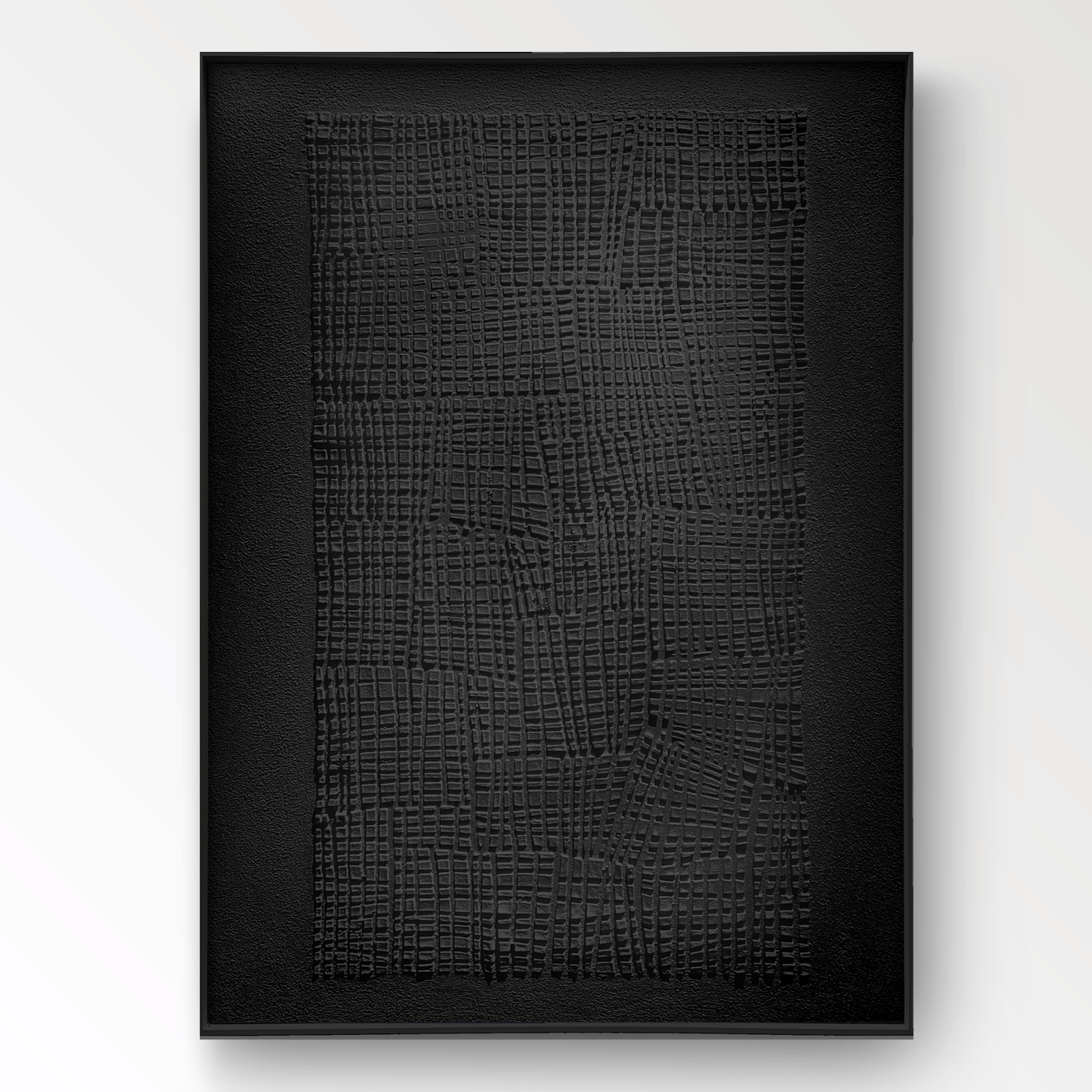 Wabi Sabi Painting "Woven Black“