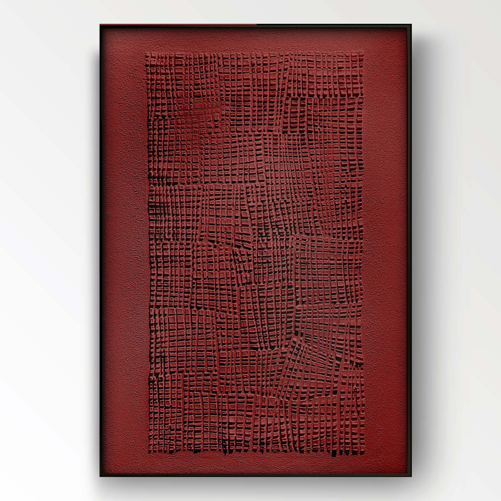 Wabi Sabi Painting "Woven Red“