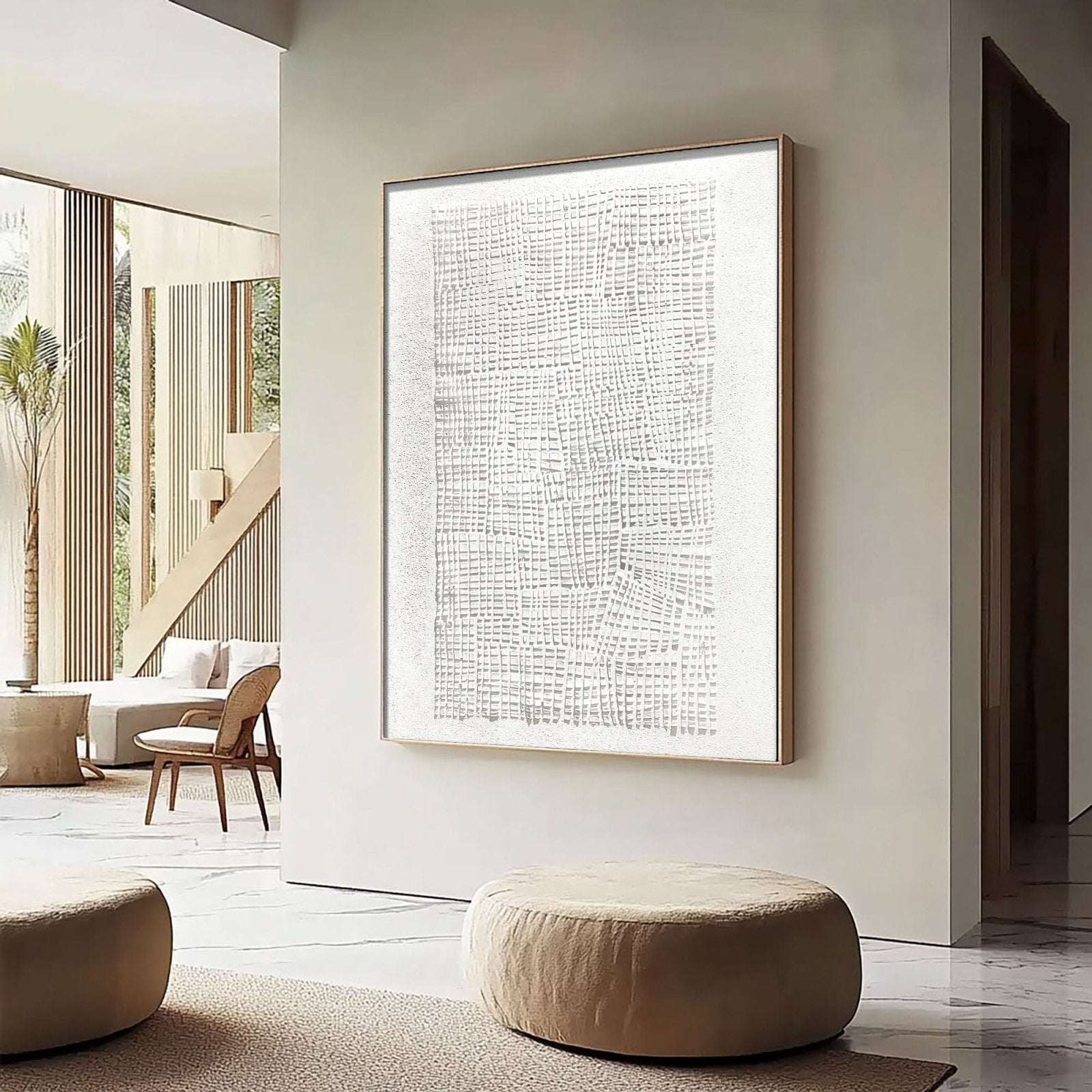Wabi Sabi Painting "Woven Snow“