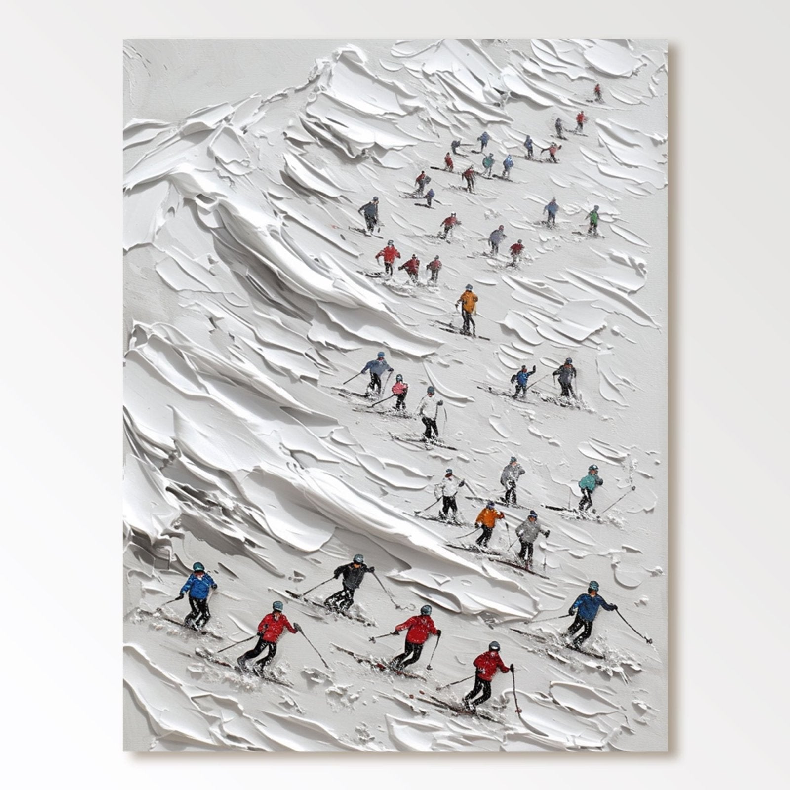 White Minimalist Painting “Glisse d’Hiver"